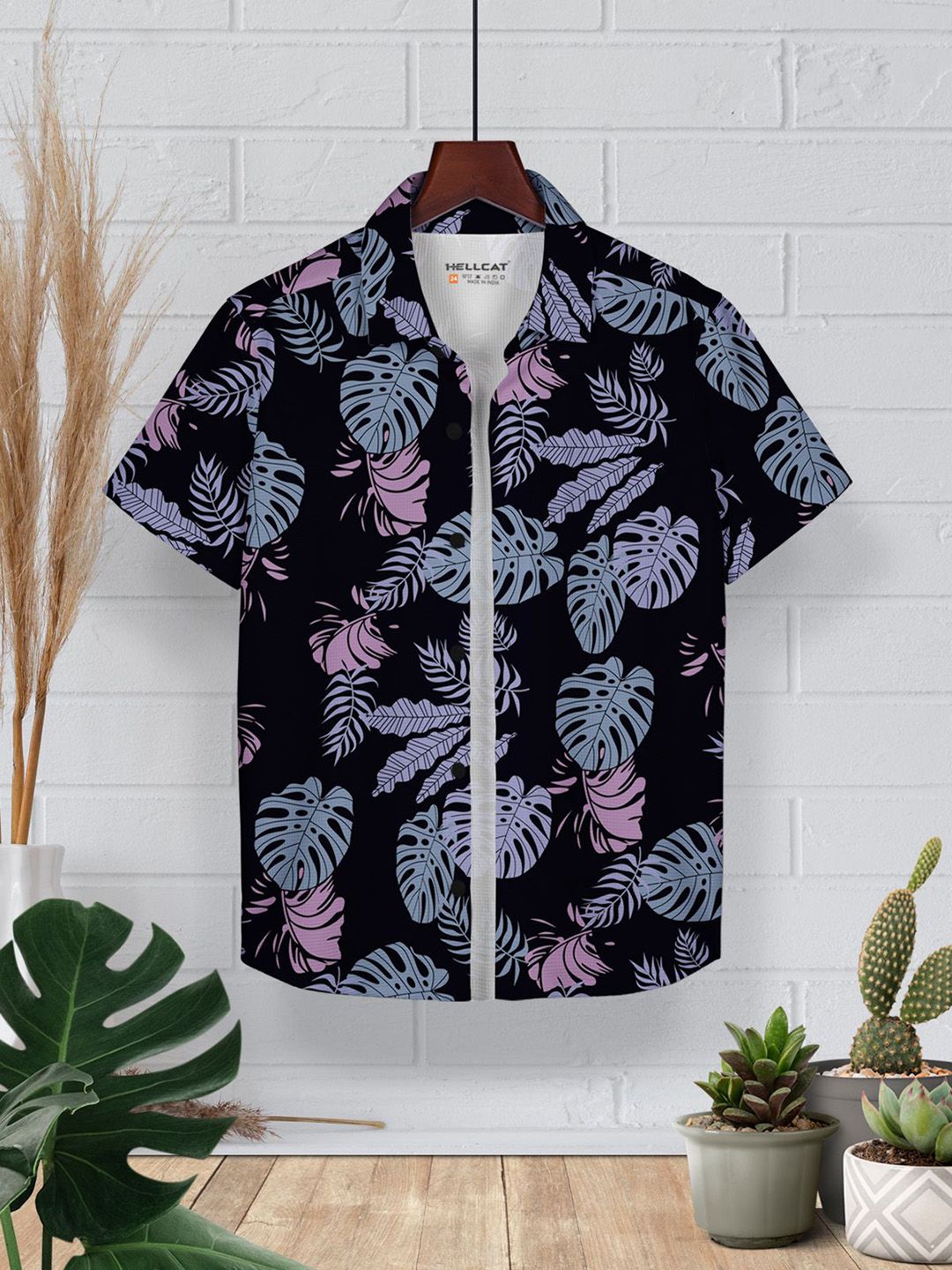 HELLCAT Boys Floral Opaque Printed Casual Shirt
