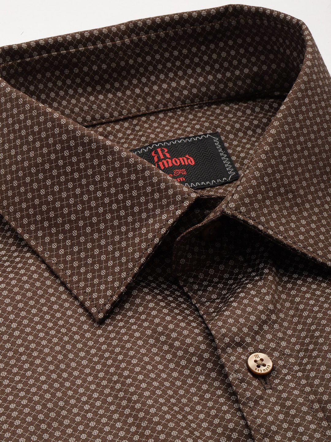 Raymond Pure Cotton Slim Fit Floral Printed Formal Shirt