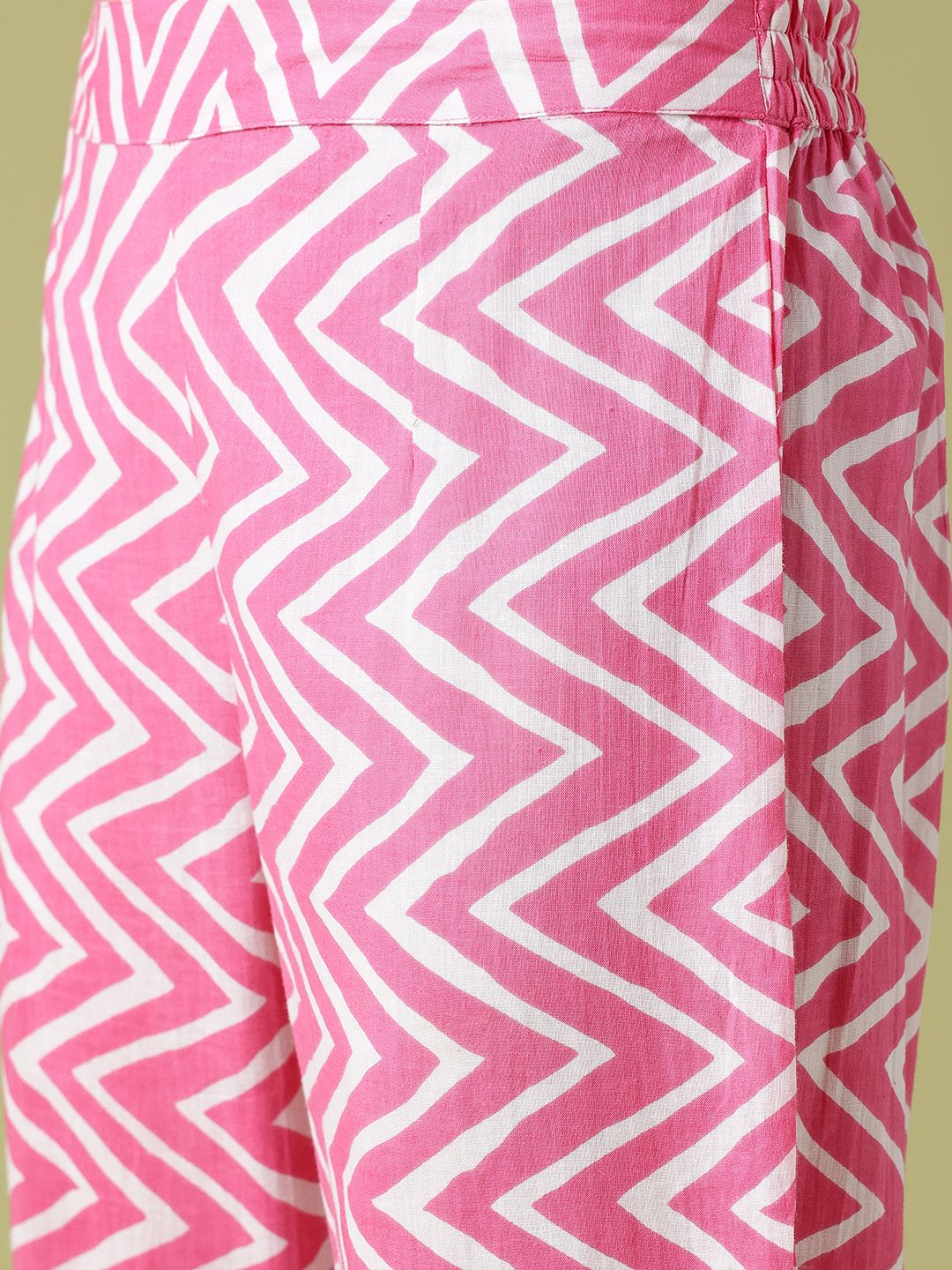 Anouk Floral Printed Pure Cotton Straight Kurta with Trousers & Dupatta