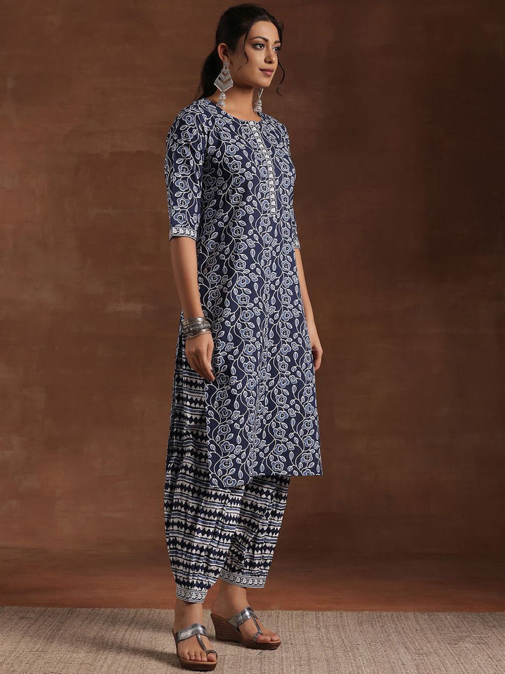 Libas Floral Printed Pure Cotton Kurta with Salwar & Dupatta