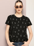 DILLINGER Floral Printed Boxy Pure Super Combed Cotton T-shirt