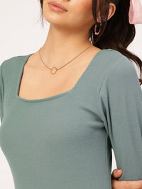 DressBerry Rib Knits Drop waist Mini Dress