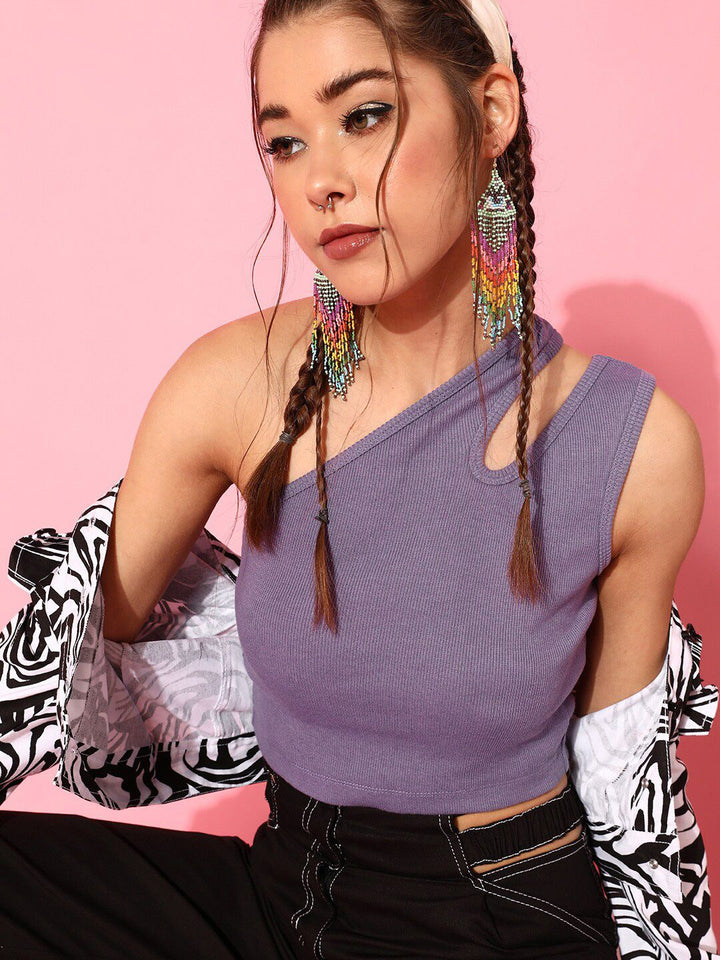 STREET 9 Women Elegant Lavender Solid Top