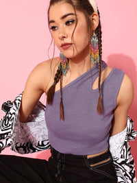 STREET 9 Women Elegant Lavender Solid Top