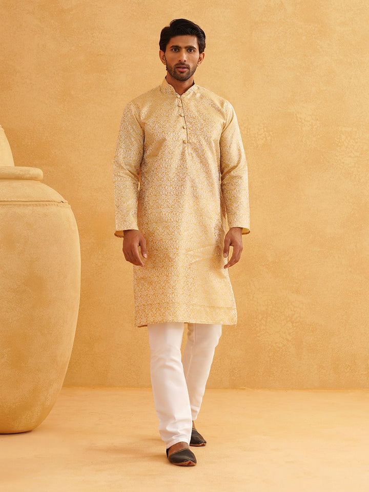 SOJANYA Motif Etnik Pastel Kurta Kapas Sutera