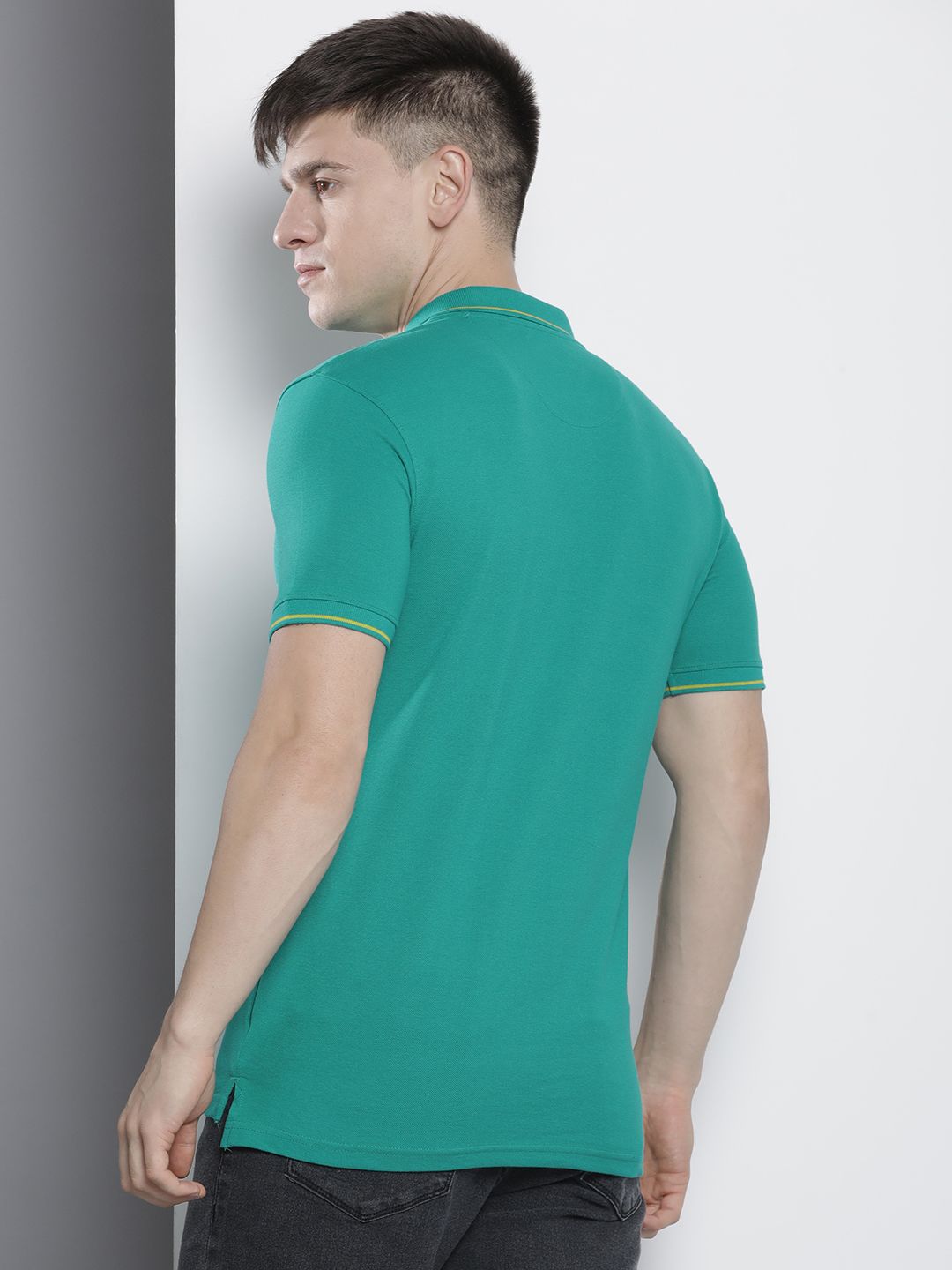 The Indian Garage Co Men Solid Polo Collar T-shirt