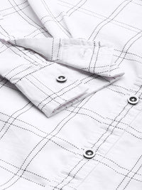 The Indian Garage Co Windowpane Checked Cotton Casual Shirt