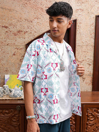 The Indian Garage Co Men Relaxed Fit Indie Floral Printed Resortwear Shirt