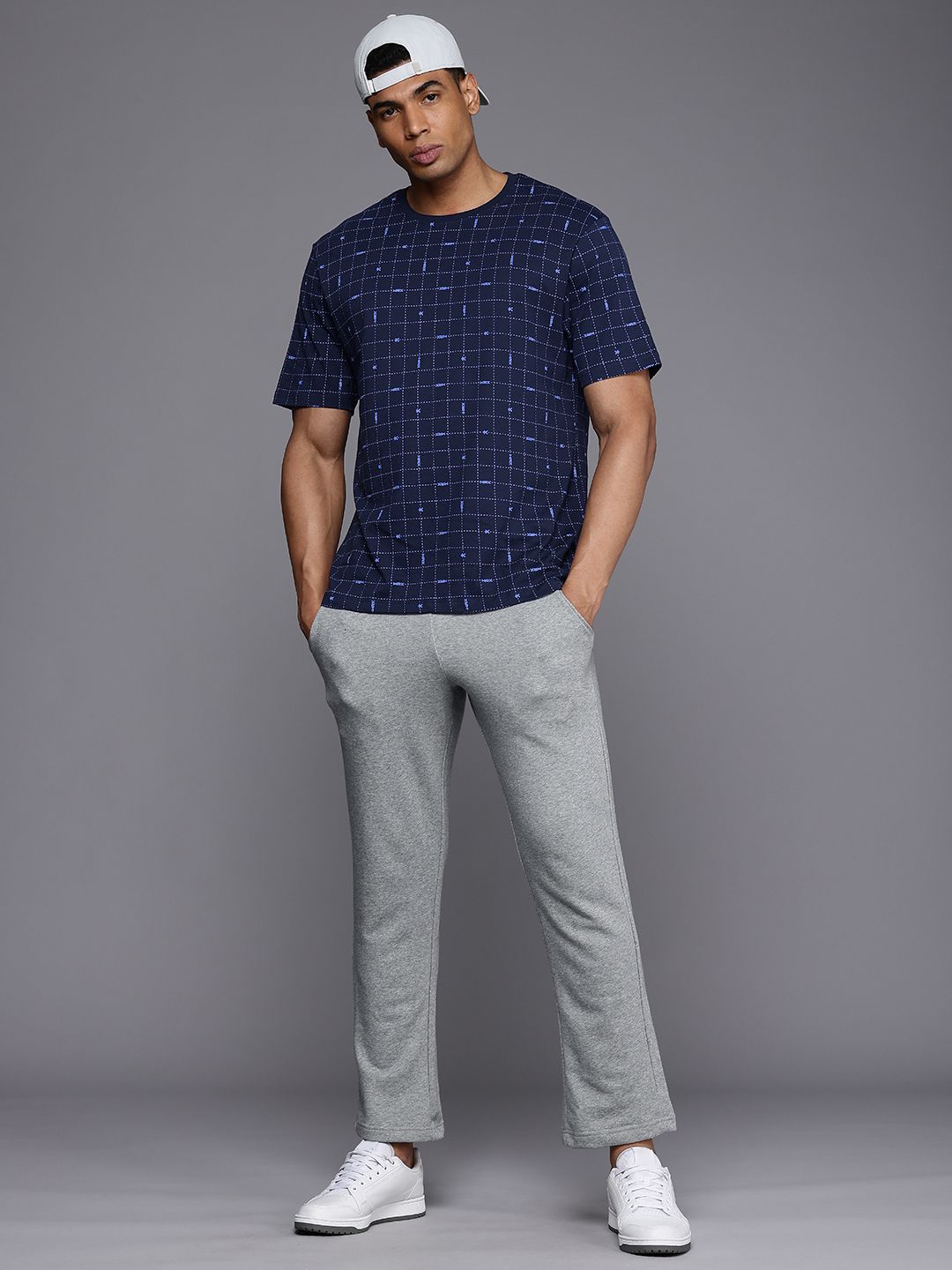 HRX by Hrithik Roshan Printed Drop-Shoulder Sleeves Pure Cotton Relaxed Fit T-shirt