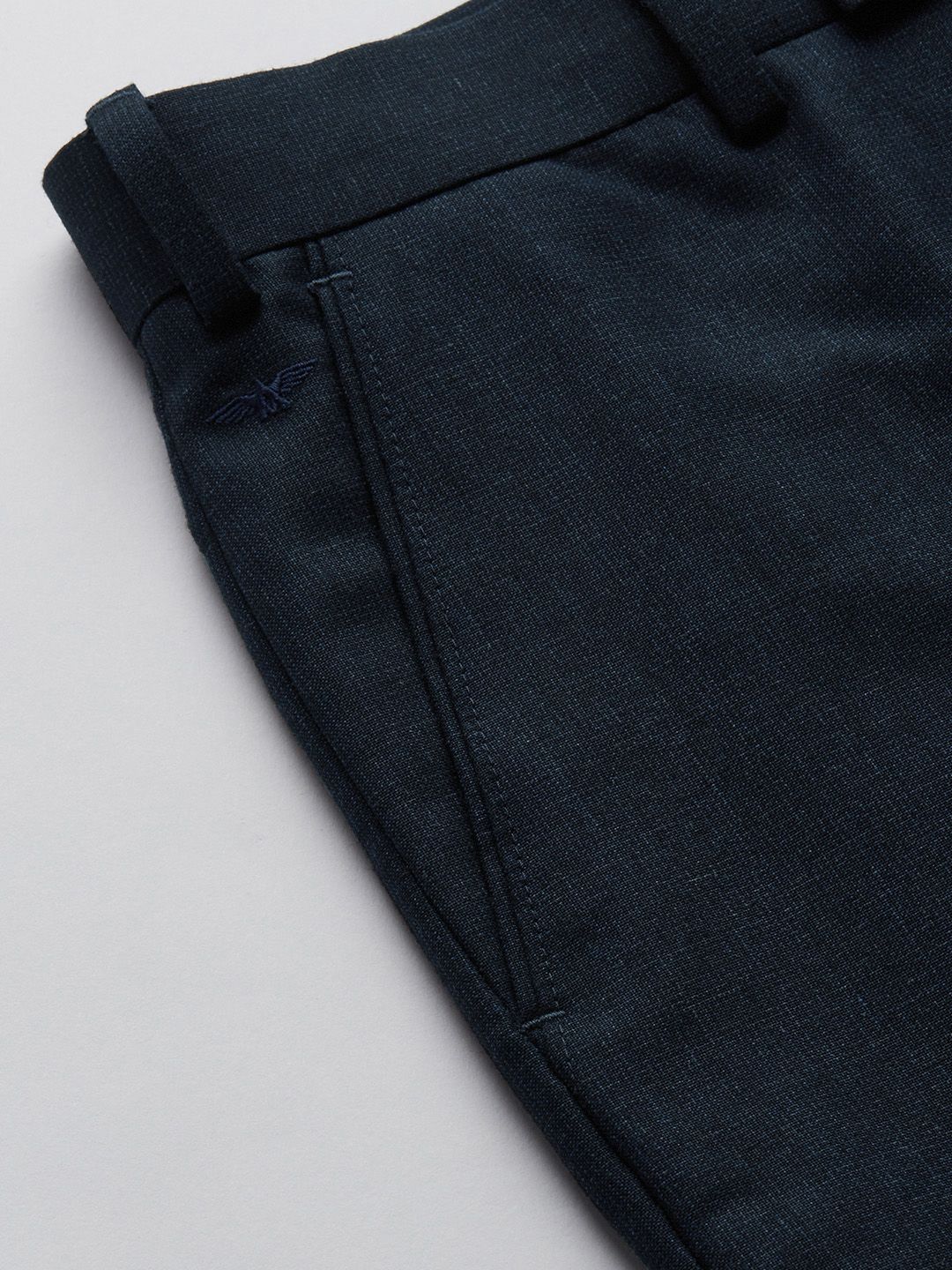 Park Avenue Men Solid Mid-Rise Smart Fit Formal Trousers