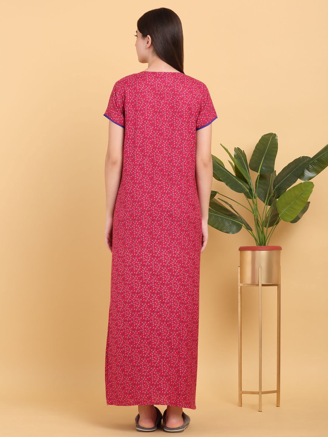 Sweet Dreams Printed Cotton Maxi Nightdress