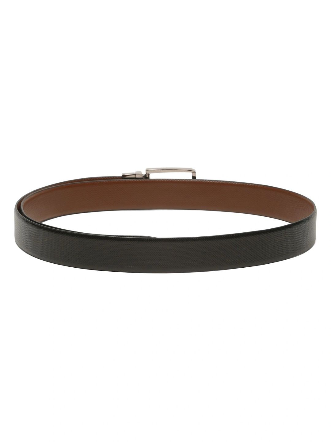 Teakwood Leathers Men Textured Leather Reversible Formal Belt
