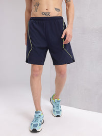 HRX by Hrithik Roshan Men Brand Logo Print Detail Training Shorts with Contrast Piping