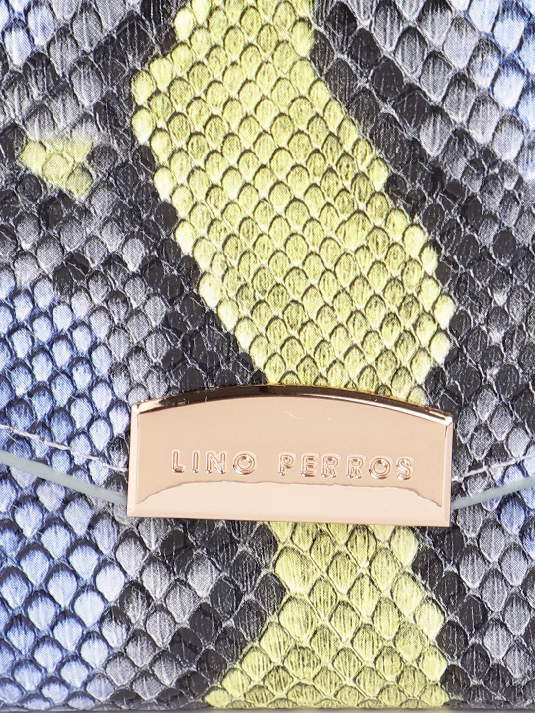 Lino Perros Women Snake Skin Textured Three Fold Wallet