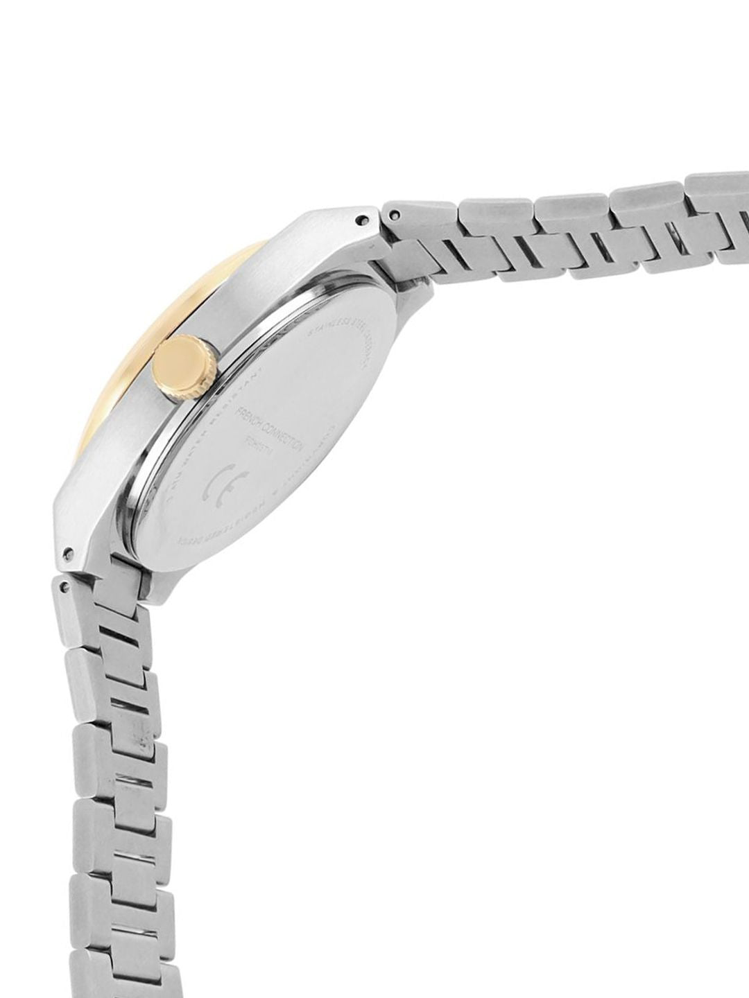 Sambungan Perancis Lelaki Dial & Gelang Keluli Tahan Karat Tali Analog Watch FCH03TM