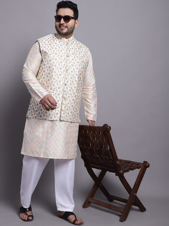 SOJANYA PLUS Embroidered Regular Kurta with Pyjamas