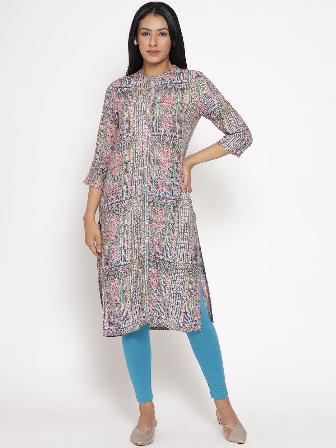 W Women Striped Kurta