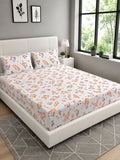 Moda Rapido X KLOTTHE Bunga Putih 300 TC Cadar King dengan 2 Sarung Bantal