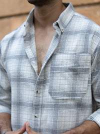 Powerlook SS25 Tartan Checked Pure Cotton Casual Shirt