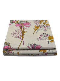 BOMBAY DYEING Floral Fiesta Grey Floral Cotton 140TC Queen Bedsheet Set 2.54 x 2.28m