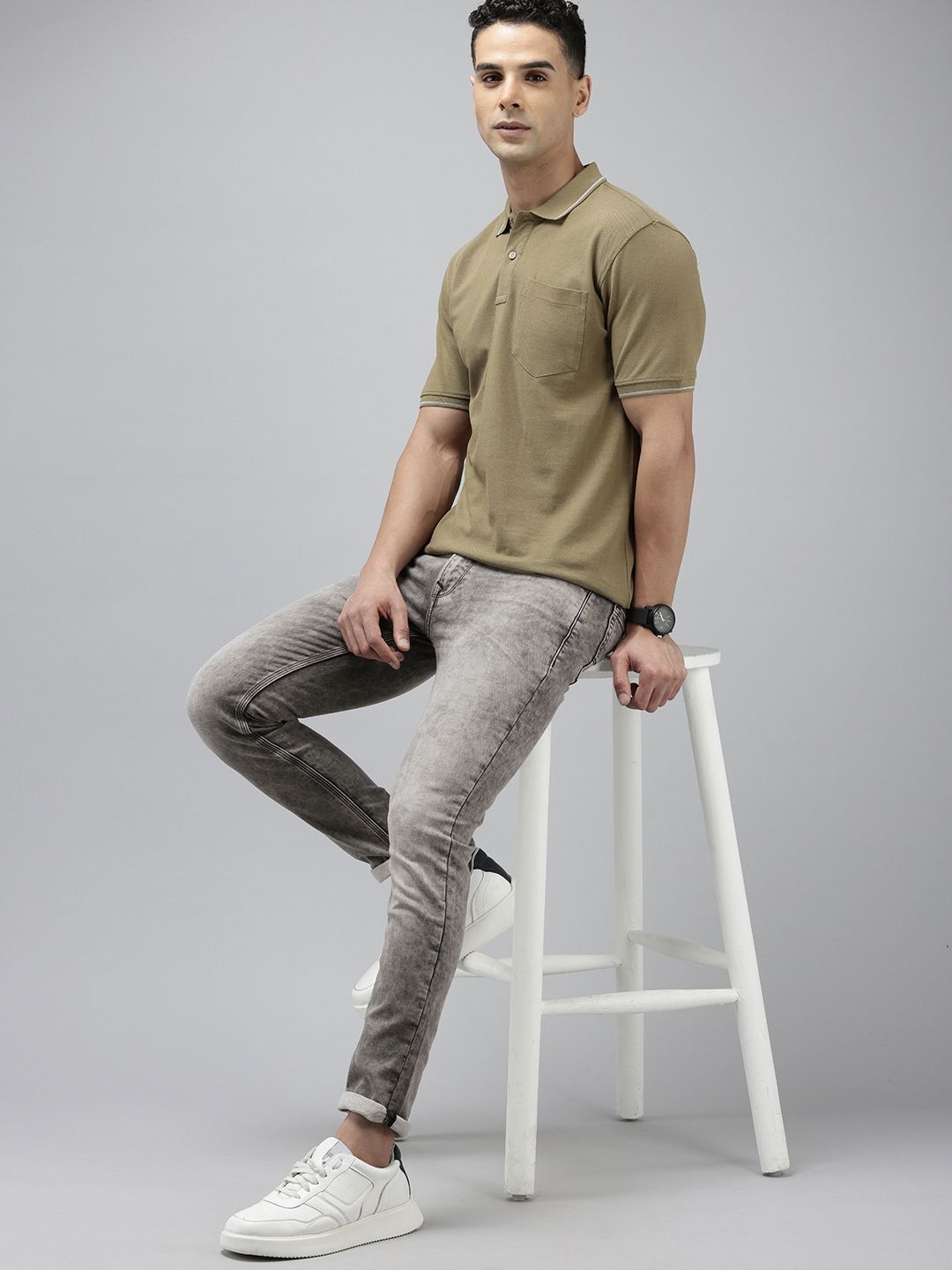 SPYKAR Men Super Skinny Fit Low-Rise Heavy Fade Stretchable Jeans