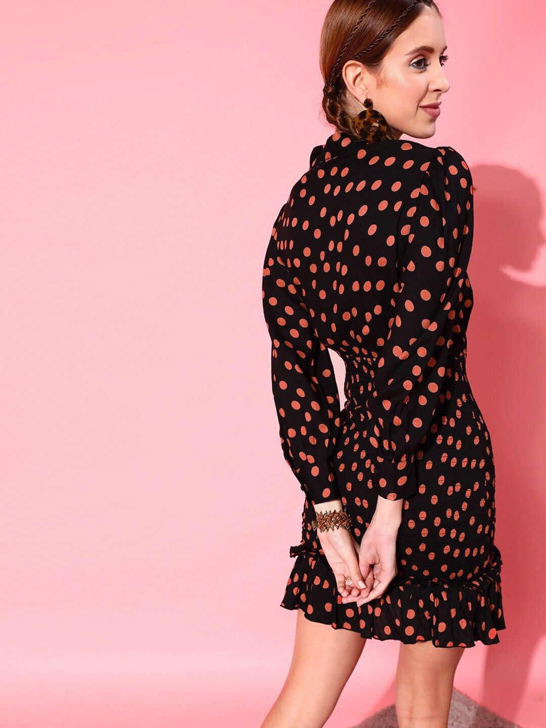 STREET 9 Black Floral Crepe Maxi Midi Dress
