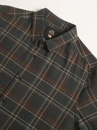THE BEAR HOUSE Slim Fit Gingham Checked Pure Cotton Casual Shirt