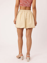 DressBerry Women Charming Gathered A-Line Mini Skirt