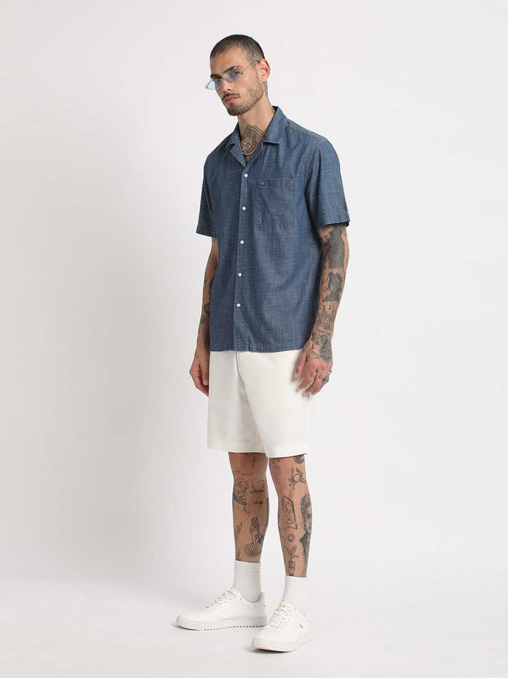 THE BEAR HOUSE Regular Fit Micro Ditsy Printed Pure Cotton Casual Shirt