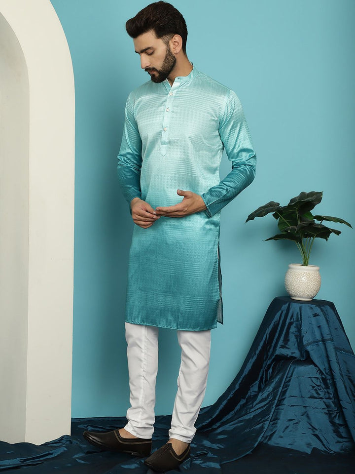 SOJANYA Kurta Berlabuci Biasa Berjalur Dengan Piyama