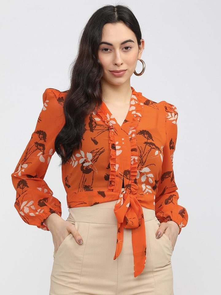 Tokyo Talkies Floral Crop Top