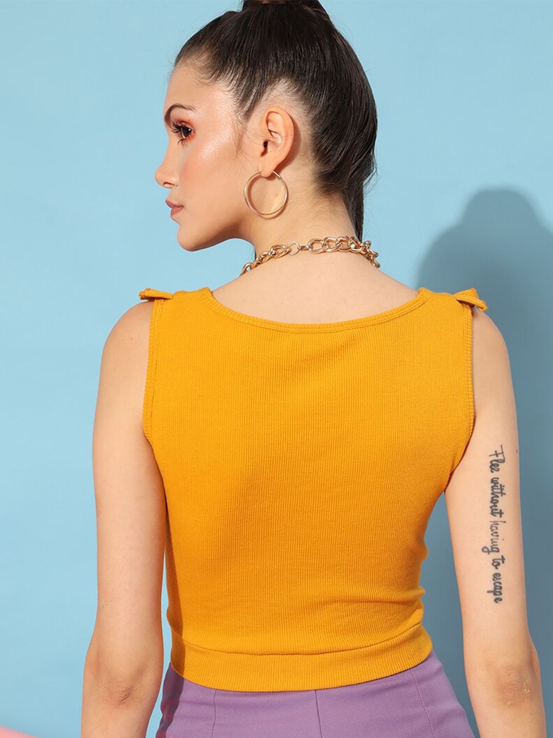 STREET 9 Mustard Solid Top