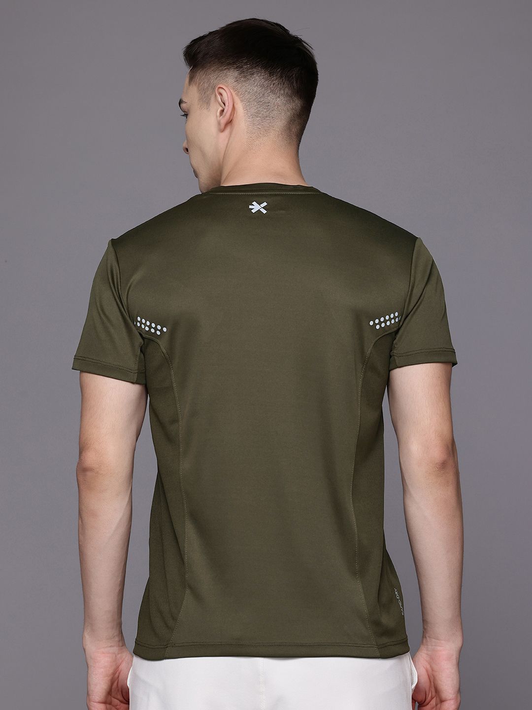 HRX by Hrithik Roshan Striped Rapid-Dry Training T-shirt