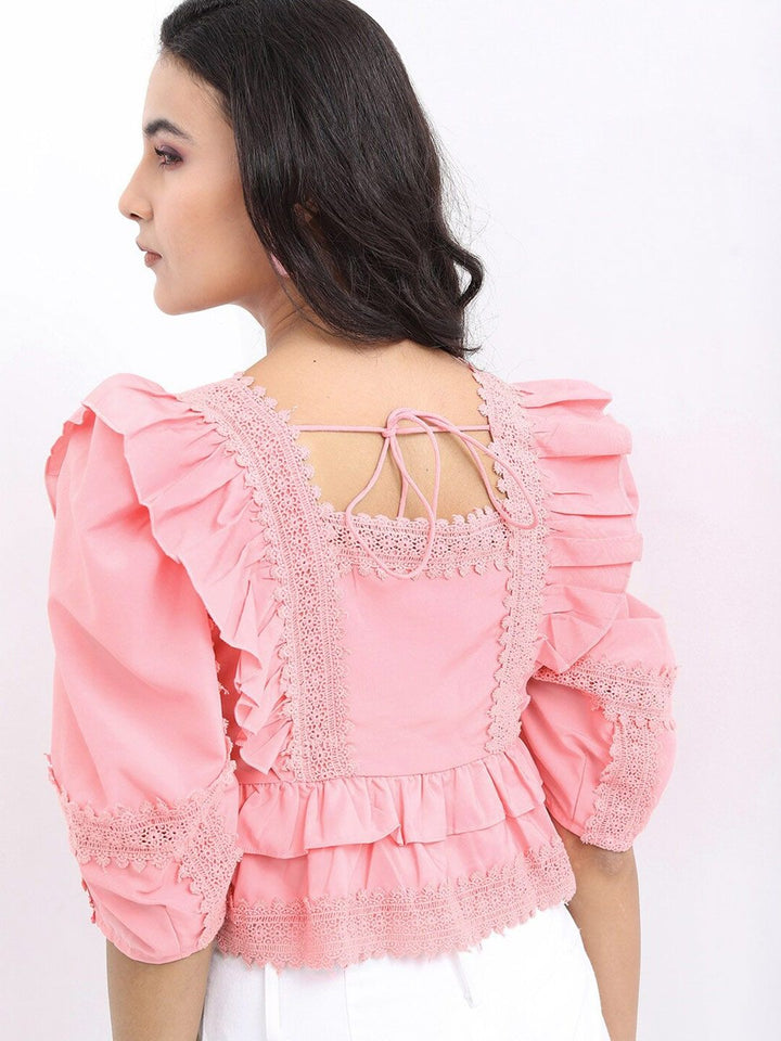 Tokyo Talkies Lace Blouson Top