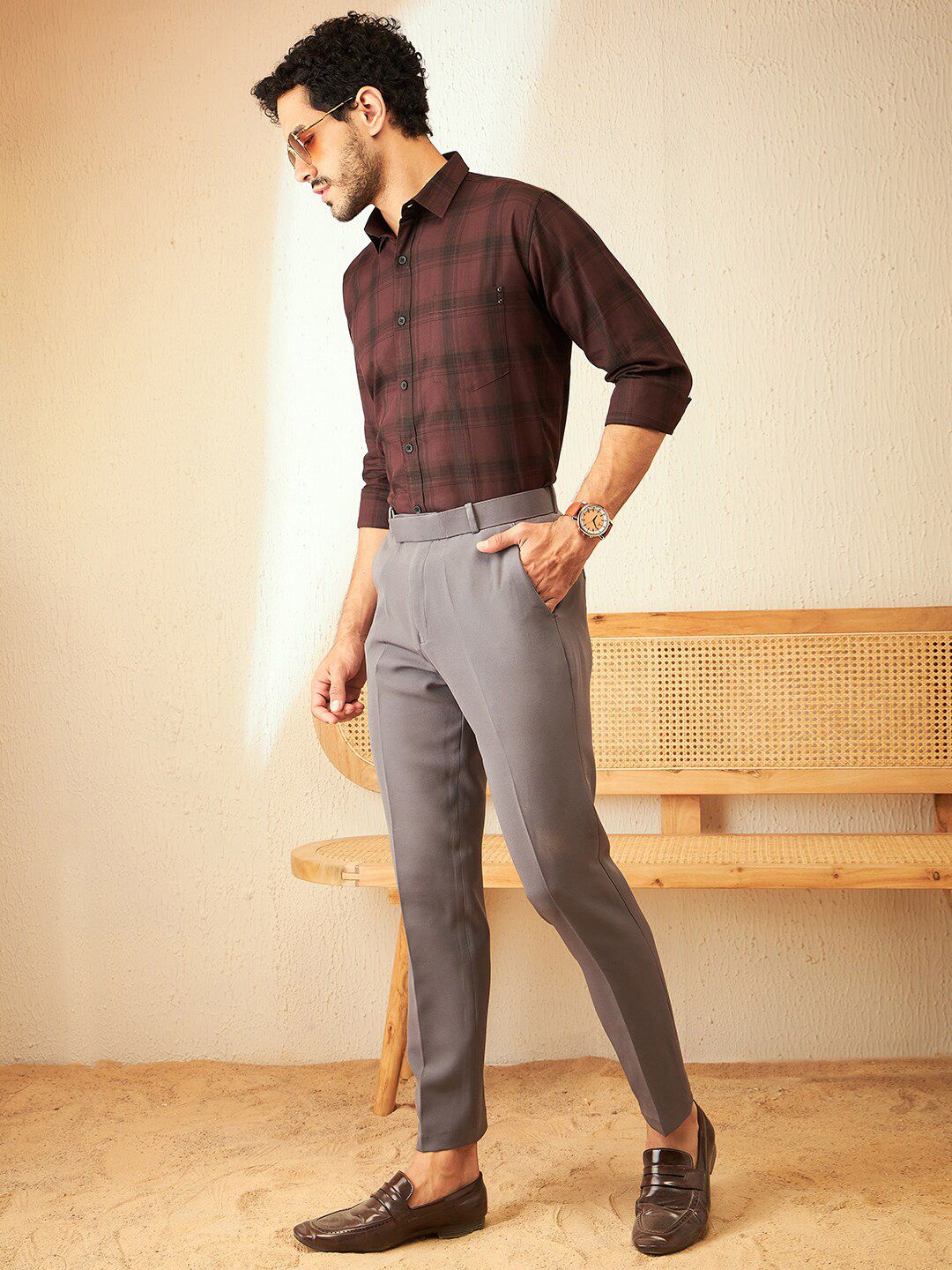 DENNISON Smart Checked Casual Shirt