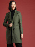 all about you Notched Lapel Collar Longline Overcoat