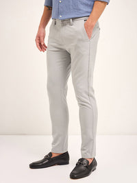 THE BEAR HOUSE Men Slim Fit 4 Way Stretch Formal Trousers