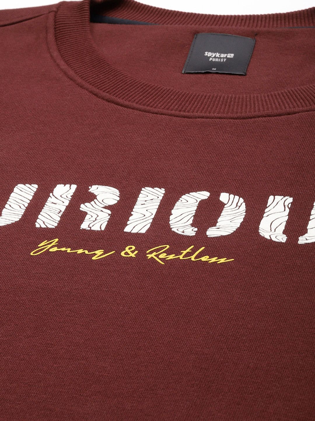 SPYKAR Typography Printed Pullover Sweatshirt