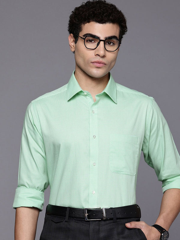 Raymond Slim Fit Checked Pure Cotton Formal Shirt