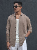 Powerlook India Slim Floral Self Design Spread Collar Casual Shirt