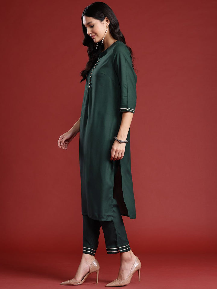 Anouk Ethnic Motifs Printed Straight Kurta Set With Dupatta