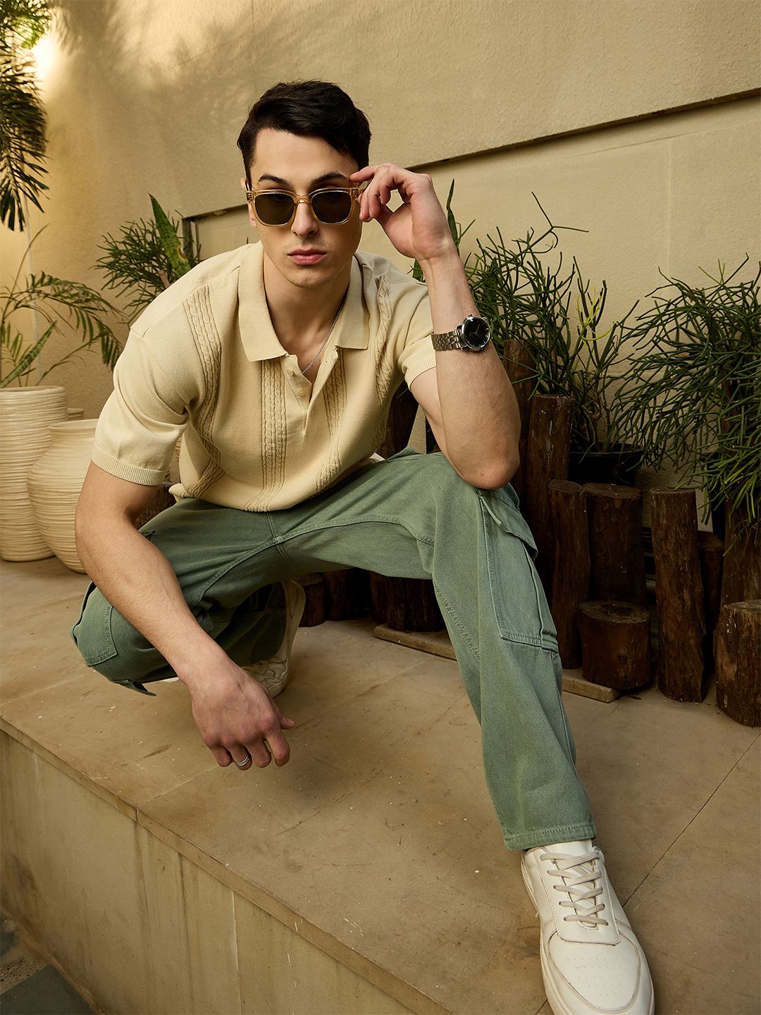 DENNISON Korean Baggy Fit Cargo Jeans