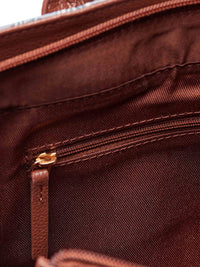 TEAL BY CHUMBAK Two Handles Floral Printed Structured Handheld Bag