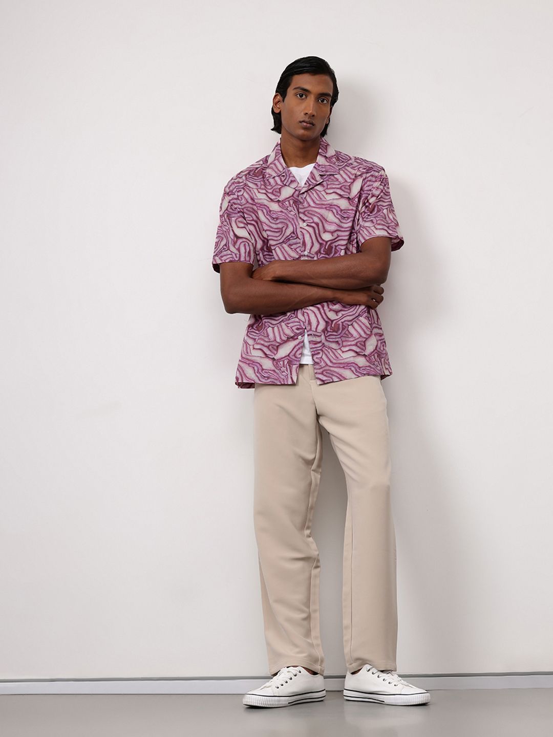 ether Comfort Fit Printed Organic Cotton Shirt