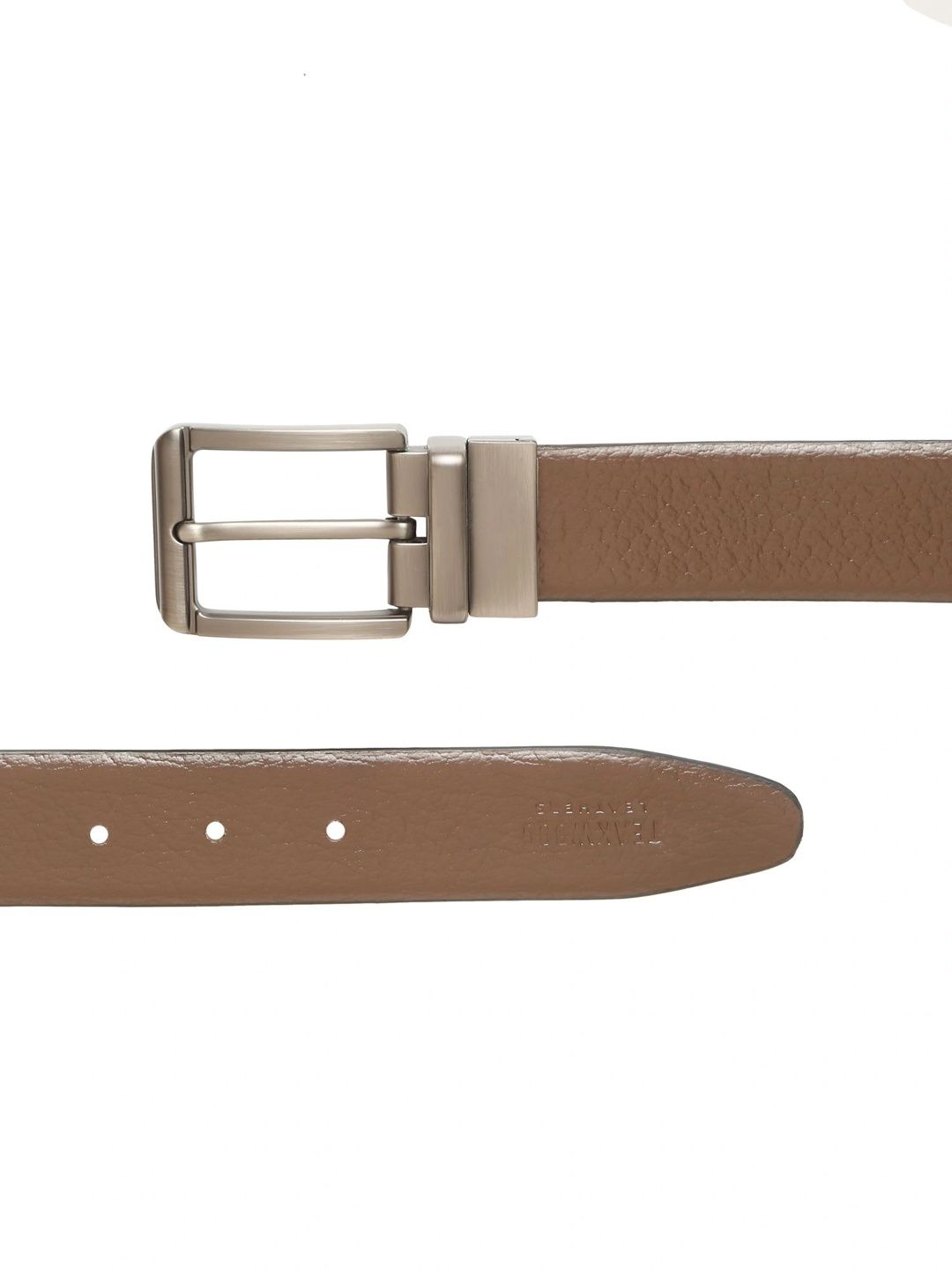Teakwood Leathers Men Textured Leather Reversible Formal Belt