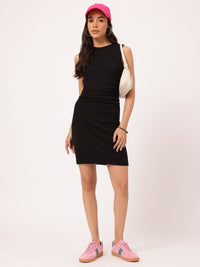 DressBerry Casually Chic Ribbed Ruched Bodycon Dress