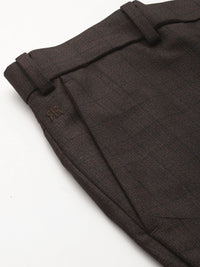 Raymond Men Checked Slim Fit Trousers
