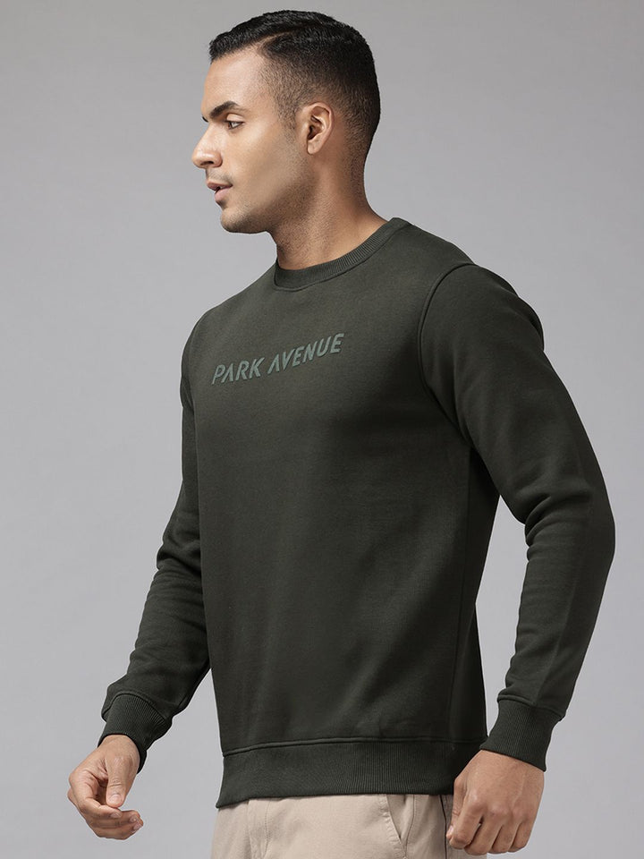 Park Avenue Brand Logo Printed Pullover Sweatshirt