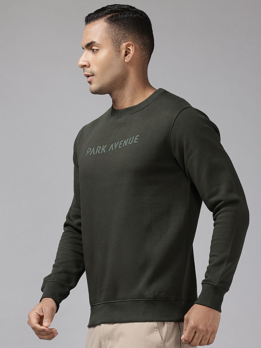 Park Avenue Brand Logo Printed Pullover Sweatshirt