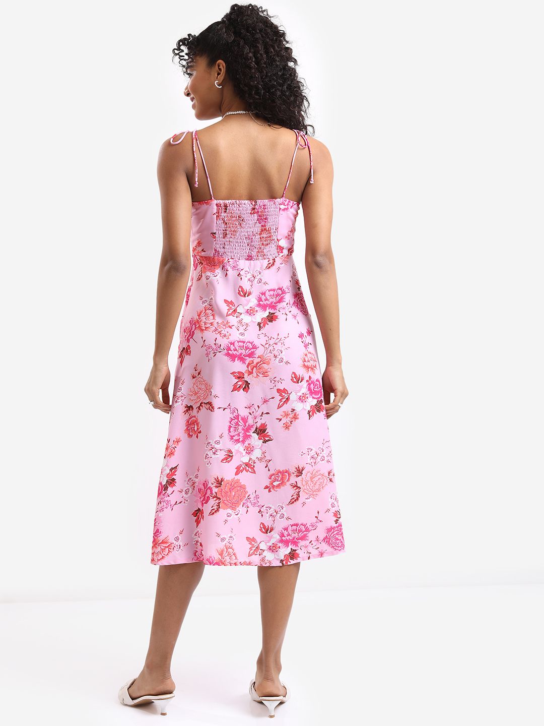 Tokyo Talkies Floral Printed Fit & Flare Midi Dress